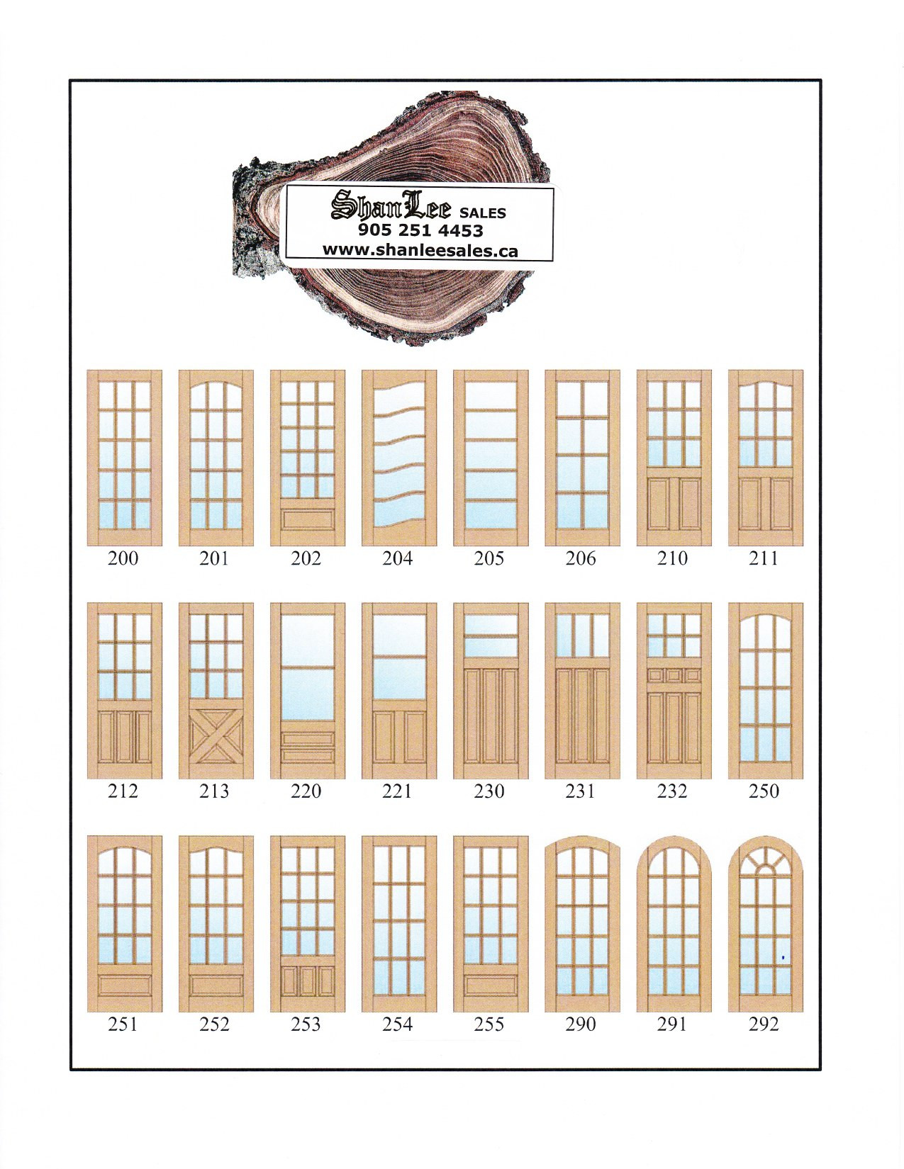 Custom Door Styles | Shan Lee Sales